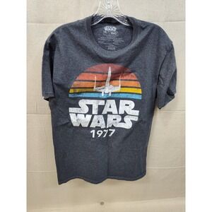 Star Wars Men Mad Engine T-Shirt Charcoal Heather X-Wing 1977 Graphic Tee Medium
